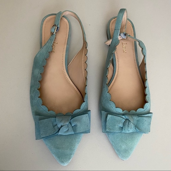 Essex Lane Shoes - ESSEX LANE Taliah Slingback Sandal point toe size 6 leather upper suede